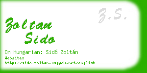 zoltan sido business card